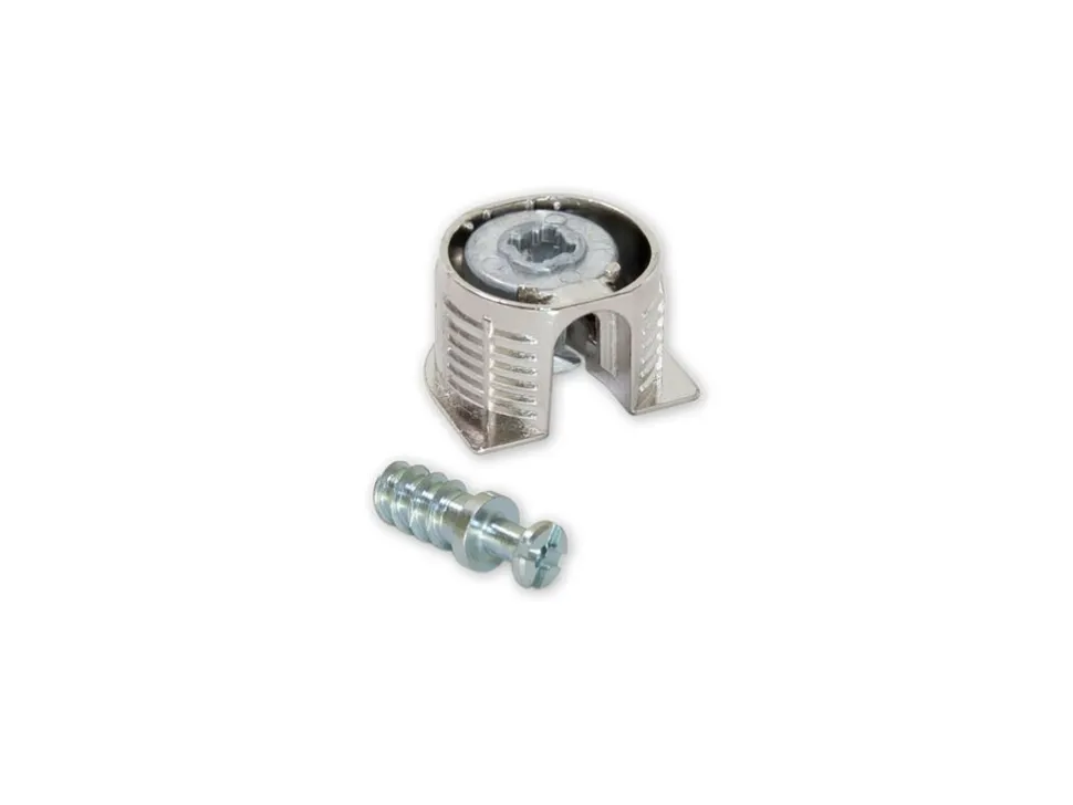 Eccentrici diametro 20 mm e tiranti diametro 6 mm o 8 mm per il montaggio di scaffali