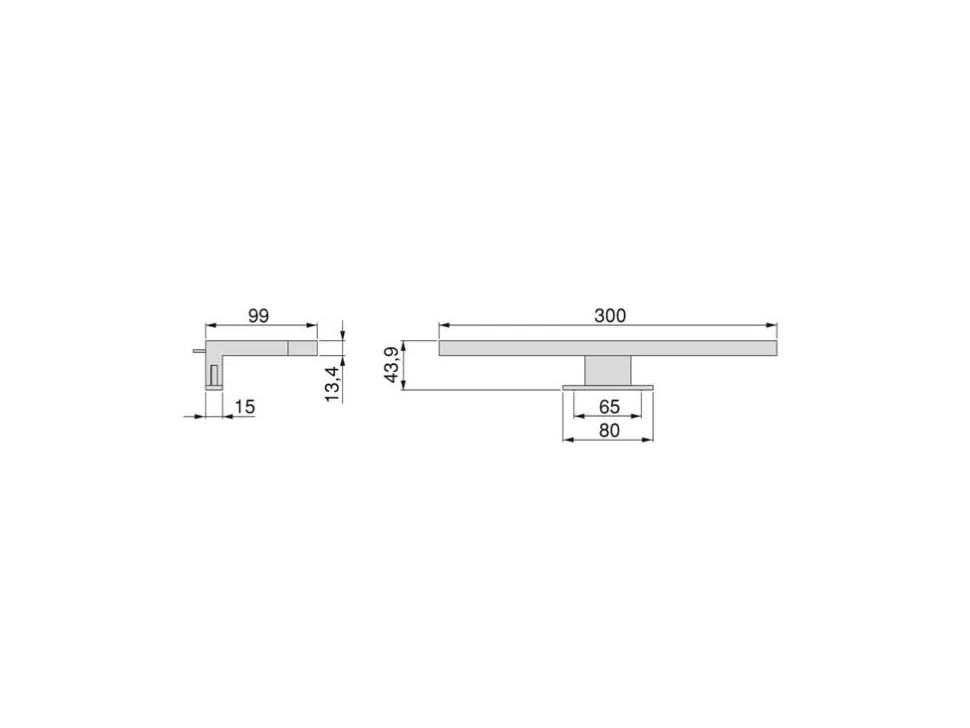 Faretto LED per specchio da bagno Virgo disponibile in 2 colori
