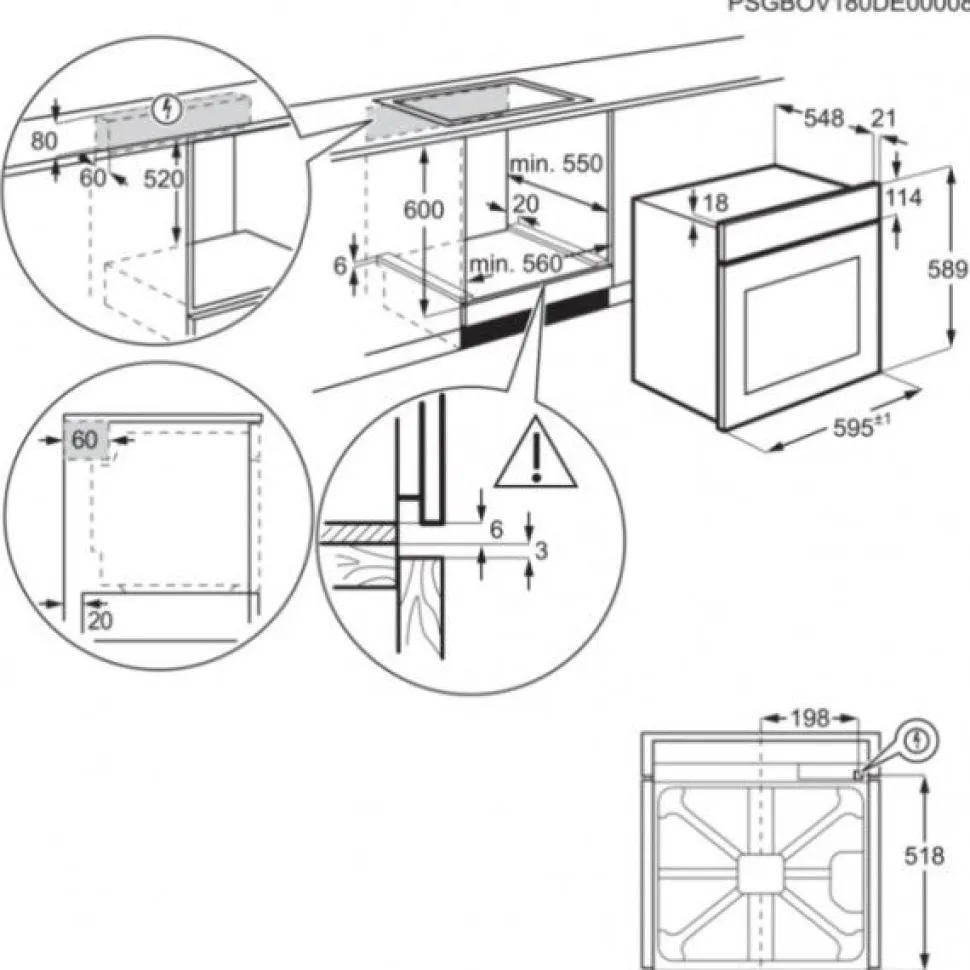 Forno ad incasso Electrolux KOCGS30TX
