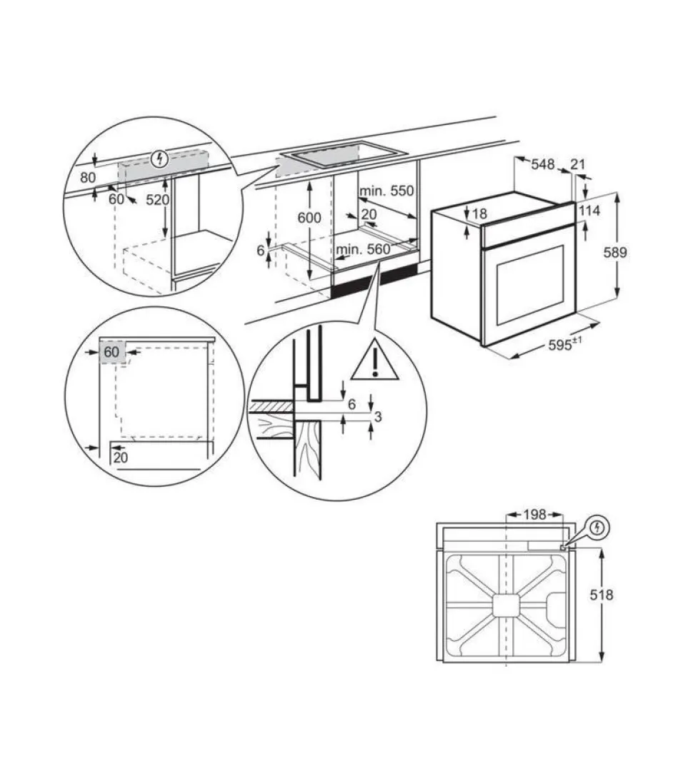 Forno ad incasso Electrolux KOHHH00BX3