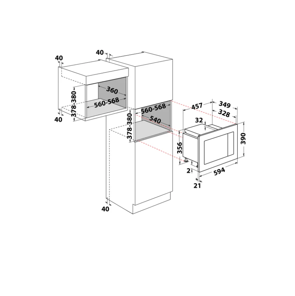 Forno a microonde ad incasso Hotpoint MF20GIXHA