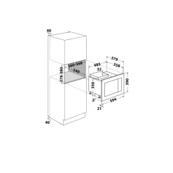 Forno a Microonde ad incasso Whirlpool WMF250G