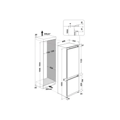 Frigorifero combinato da incasso Hotpoint BCB4010E