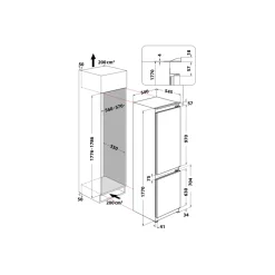 Frigorifero combinato da incasso Hotpoint BCB7030D2