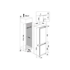 Frigorifero combinato da incasso Hotpoint BCB70301