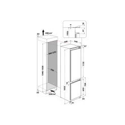 Frigorifero combinato da incasso Whirlpool WHC20T593P