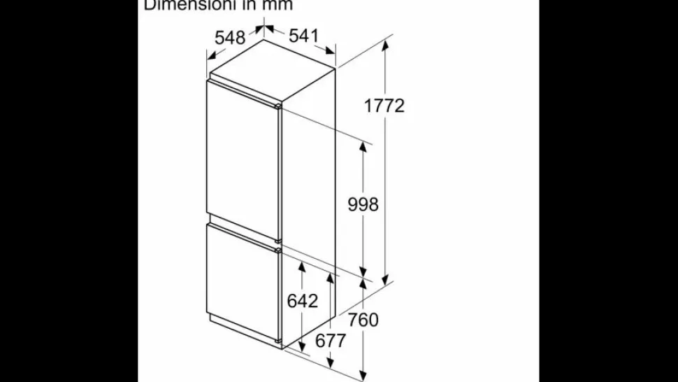 Frigorifero combinato da incasso Bosch KIN86VSE0