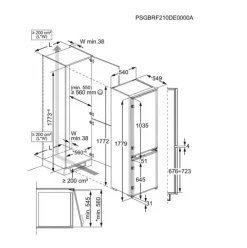 Frigorifero combinato da incasso Electrolux KNT2FF18T