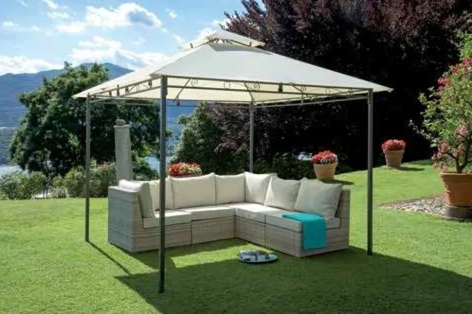Gazebo in ferro Antracite montaggio rapido senza Viti 2 Misure