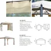 Gazebo in ferro Antracite pali Ø 72 mm Tende e Zanzariere Incluse