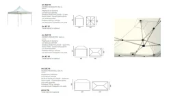 Gazebo Pieghevole in Alluminio "Pro-Light" senza rivetti 3 Misure Disponibili