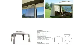 Gazebo 3x4 m in Alluminio Antracite pali Triangolari 100x130 mm