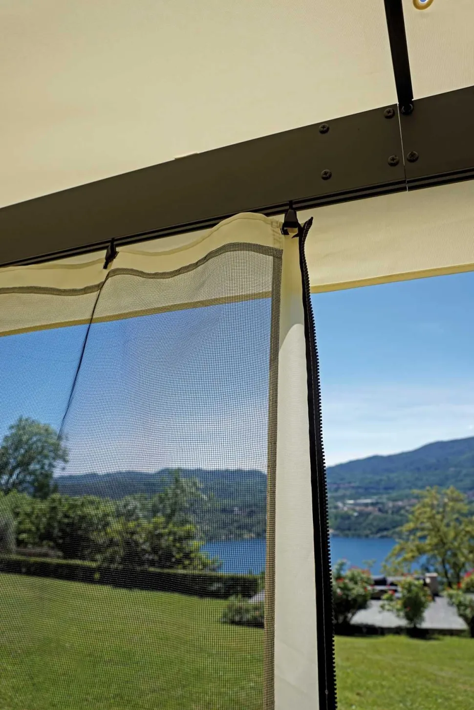 Gazebo 3x4 m in Alluminio Antracite pali Triangolari 100x130 mm
