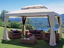 Gazebo 3x4 m in Alluminio Antracite pali Triangolari 100x130 mm