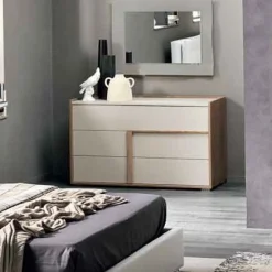 Gruppo Notte Completo Tory - Comò, Settimino e 2 Comodini (Colori Personalizzabili)
