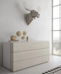 Gruppo Notte Moderno Baiko Già Montato (Colori Laccati e Piedini in Ferro Opzionali)