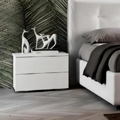 Gruppo notte moderno senza maniglie Mary disponibile in vari colori