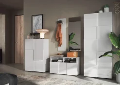 Guardaroba due ante battenti linea Dama in finitura Bianco Lucido