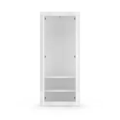 Guardaroba due ante linea Basic in finitura Bianco Lucido con grafica