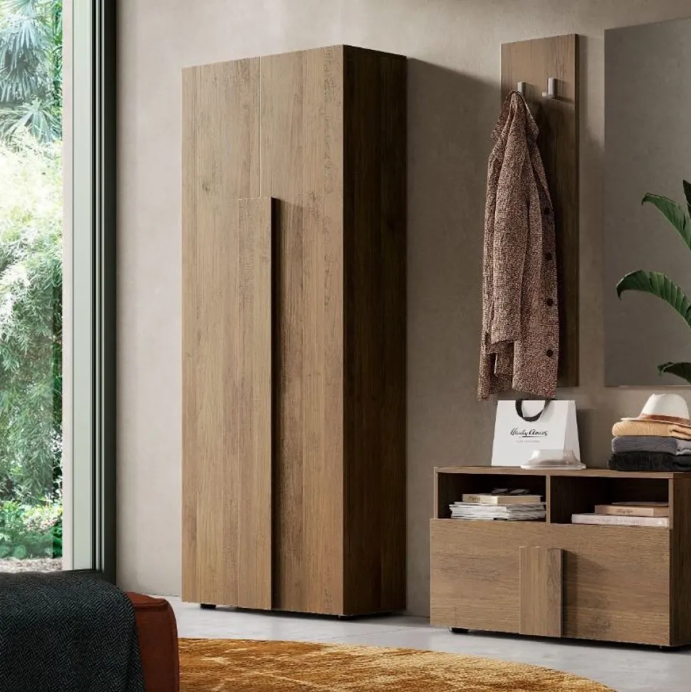 Guardaroba due ante linea Sax in finitura Rovere Mercure