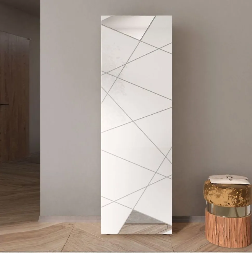 Guardaroba un anta battente linea Gamma in finitura Bianco Lucido