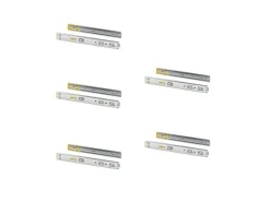 Guide per cassetti, a sfera, altezza 45 mm, profondità 300 mm, estrazione totale, push, chiusura soft, Zincato bianco