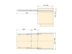 Guide per tavoli ad ante allungabili Coktail Reverse