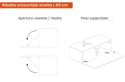 Ingresso moderno con Boiserie e specchio in finitura Cashmere e Cadiz cannettato