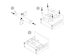 Kit di accessori divisori per interno cassetti Vertex-Concept, larghezza 900 mm, Alluminio e Tecnoplastica, Grigio antracite o Bianco