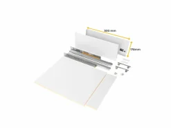 Kit di cassetti per cucina o bagno Vertex, altezza 178 mm, con pannelli inclusi, modulo 450 mm, Verniciato bianco o Antracite
