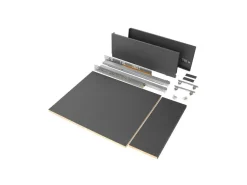 Kit di cassetti per cucina o bagno Vertex, altezza 178 mm, con pannelli inclusi, modulo 450 mm, Verniciato bianco o Antracite
