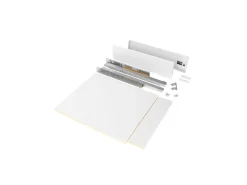 Kit di cassetti per cucina o bagno Vertex, altezza 93 mm, con pannelli inclusi, modulo 450 mm, Verniciato bianco