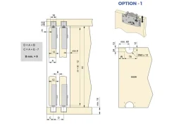 Kit di ferramenta per armadio 2 ante scorrevoli e chiusura soft Flow con binari incassati 2,35 m