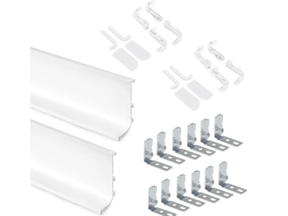 Kit di 2 profili a Gola superiori per mobili da cucina disponibili in 3 colori