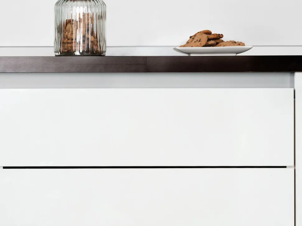 Kit di 2 profili a Gola superiori per mobili da cucina disponibili in 3 colori