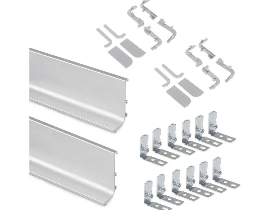 Kit di 2 profili a Gola superiori per mobili da cucina disponibili in 3 colori
