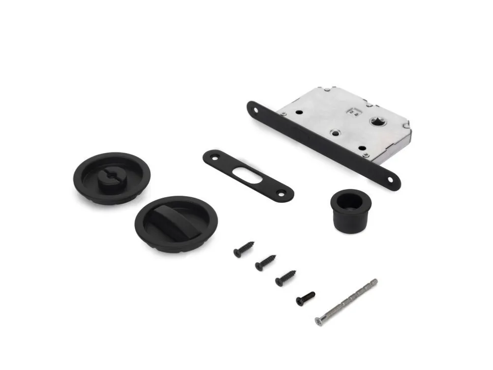 Kit di serrature con catenaccio per porte scorrevoli diametro 57 mm in Acciaio