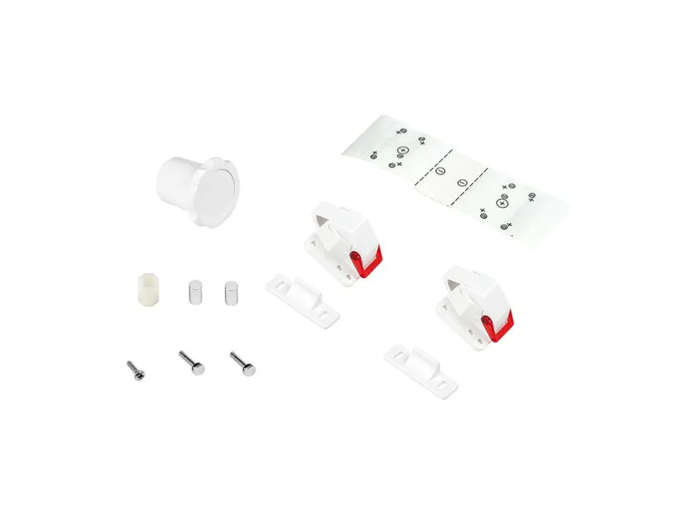 Kit di serrature magnetiche di sicurezza per mobili Revalock con chiave magnetica, blister, Tecnoplastica