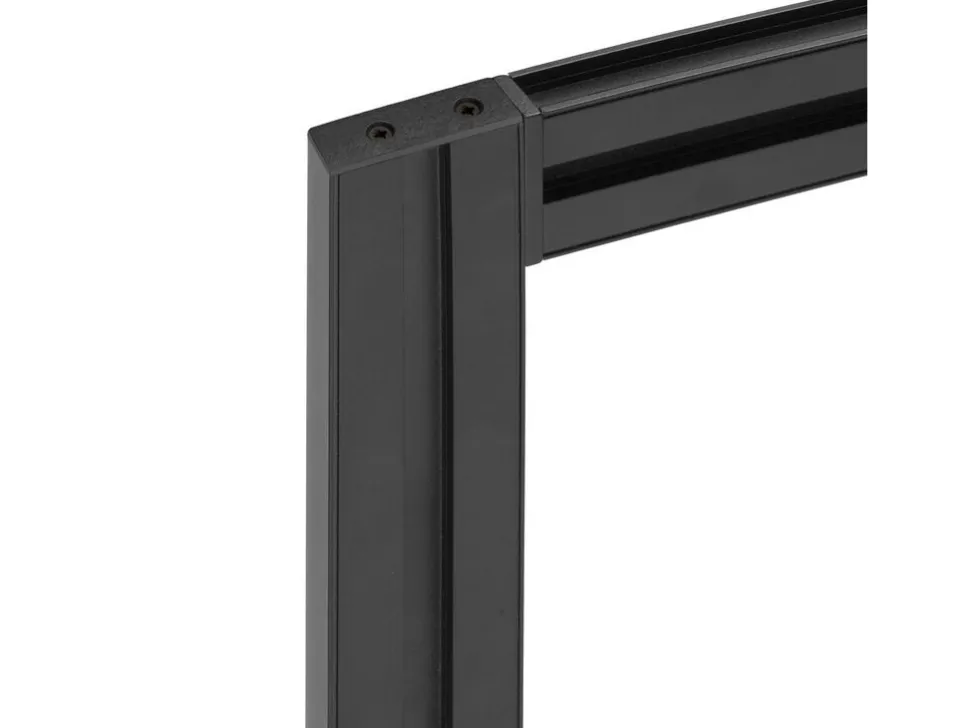Kit di telaio modulare Zero con ferramenta per il montaggio a parete, Alluminio e Zama, Verniciato nero o grigio testurizzato