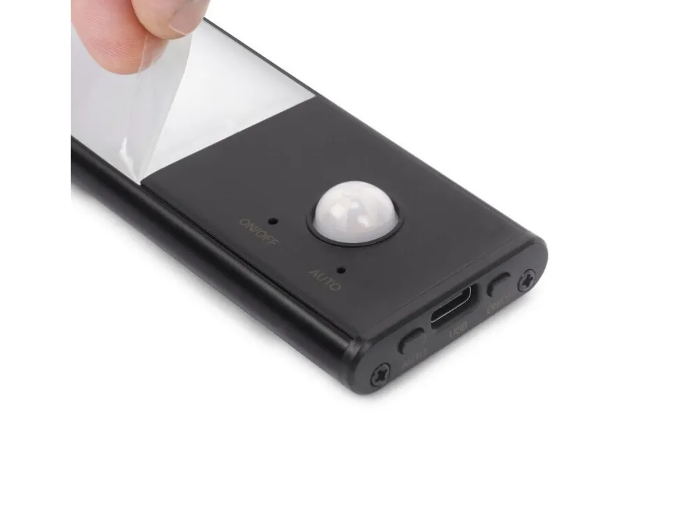 Lampada LED ricaricabile con USB Kaus Black con sensore di movimento disponibile in 3 misure