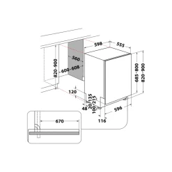 Lavastoviglie Hotpoint HIS3010 a scomparsa Totale 13 coperti