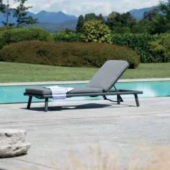 Lettino Prendisole Taormina in Alluminio con cuscino Idrorepellente in 2 colori