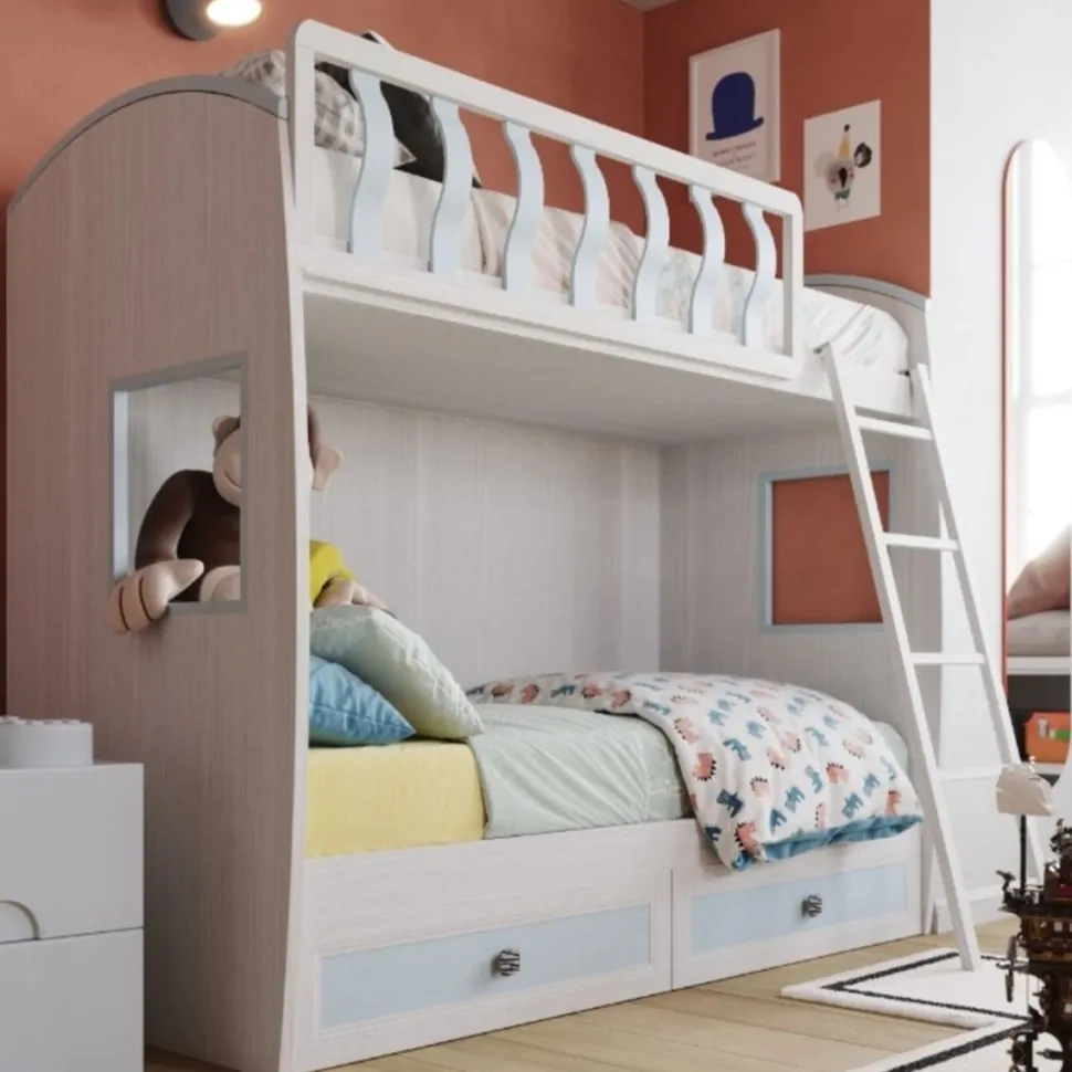 Letto a castello Chiara linea Sitter con due cassettoni estraibili