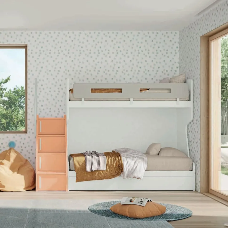 Letto a Castello con Letto Inferiore da Una Piazza e Mezza