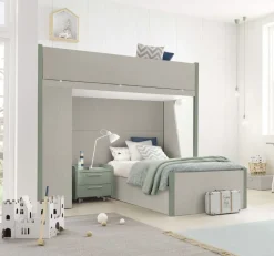 Letto a castello con libreria Felix linea Airone disponibile in vari colori