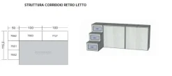 Letto a castello linea sitter finitura Frassino Nuvola e Rosa