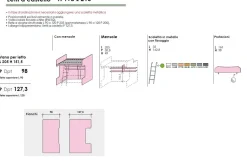 Letto a Castello Pan disponibile in 2 misure e 15 colorazioni