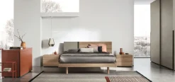 Letto con inserto in tessuto matrimoniale Dorian disponibile in 2 misure e vari colori