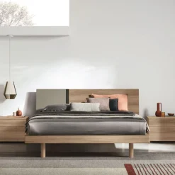 Letto con inserto in tessuto matrimoniale Dorian disponibile in 2 misure e vari colori