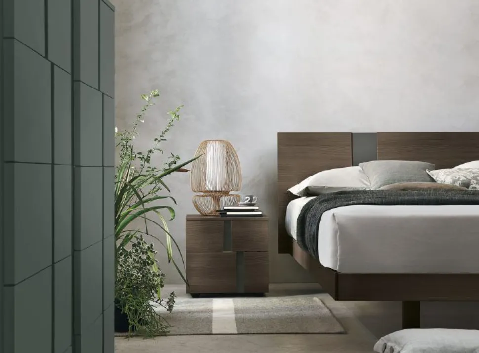 Letto con inserto testiera matrimoniale Tabita disponibile in 2 misure vari colori